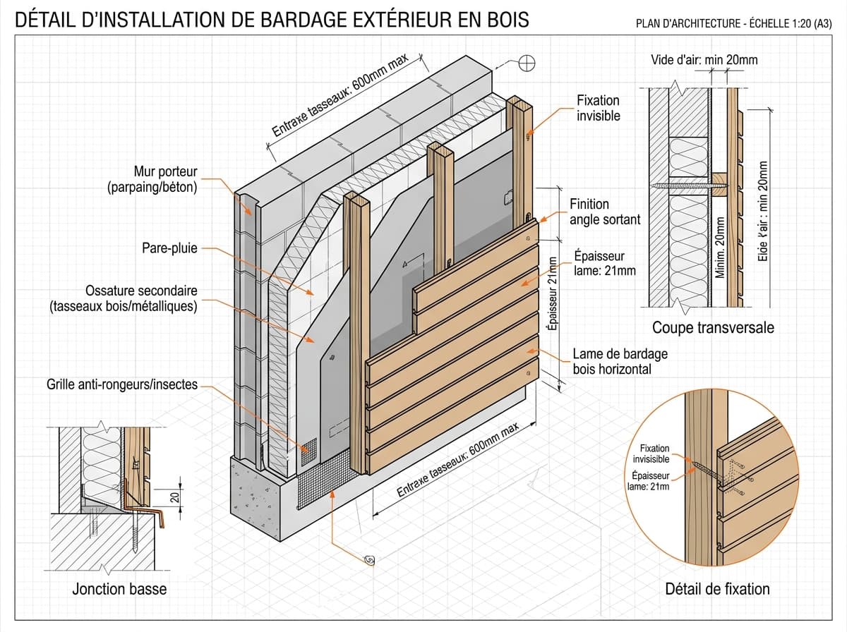 Bardage extérieur bois & composite